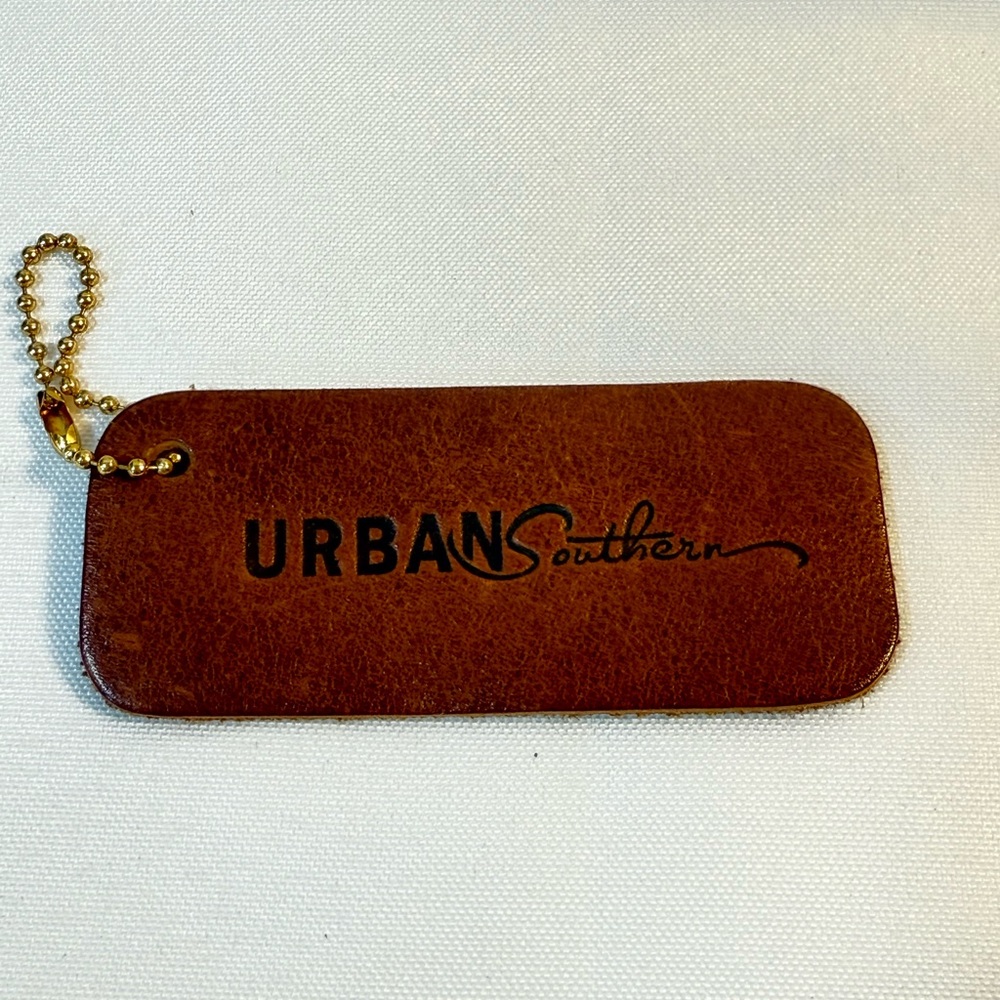 Urban Southern Chestnut Brown Leather Key Chain